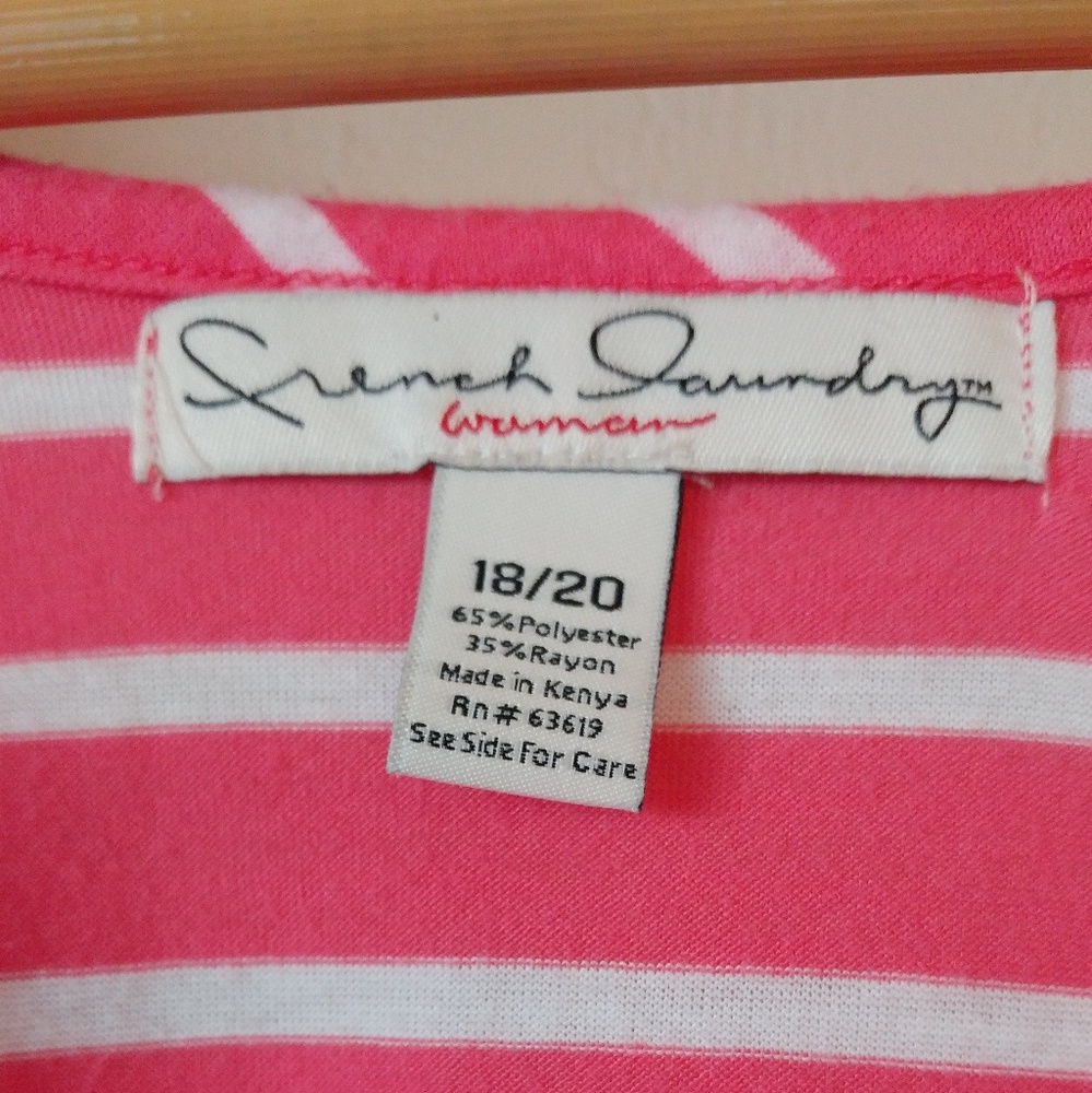 🙈French Laundry Blouse - Ruched, Ruffle, Stripes - Picture 2 of 5